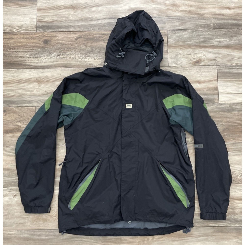 Helly Hansen Jacket Mens L Black Helly Tech 3 Waterproof Rain Coat Sailing Ski